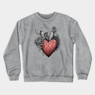 Red prickly heart Crewneck Sweatshirt